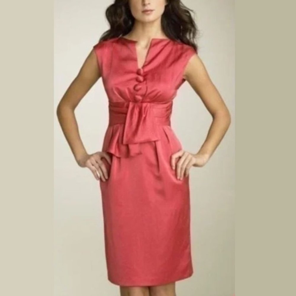 nanette lepore “Sunny Day” Coral Sheath Dress size 2